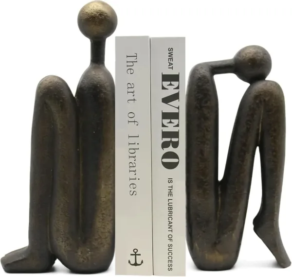 thinker bookends decorative brown 1