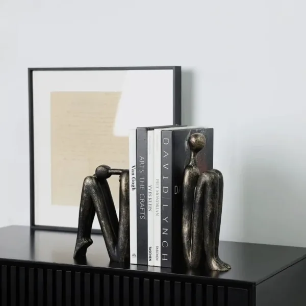 thinker bookends decorative brown 2