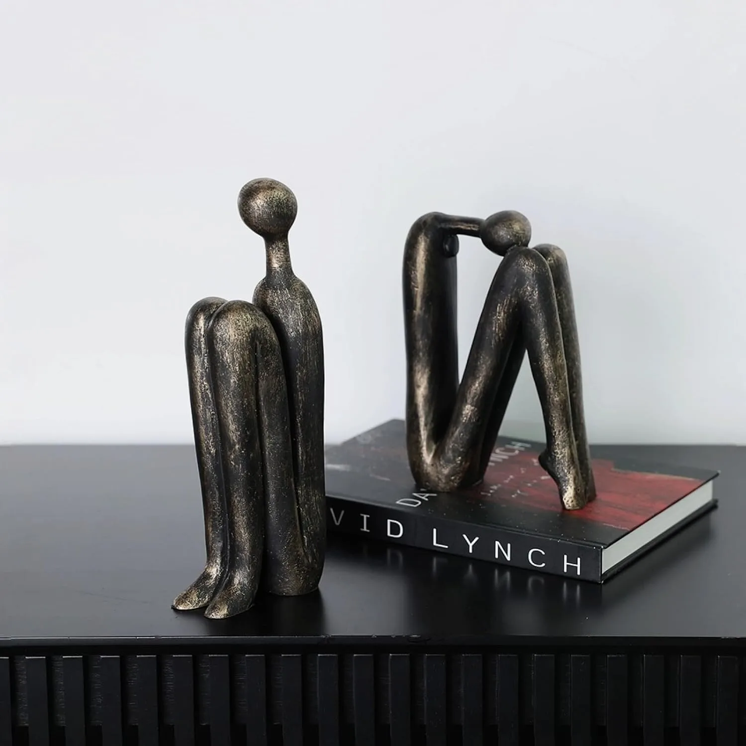 thinker bookends decorative brown 3