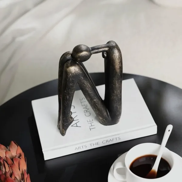 thinker bookends decorative brown 5