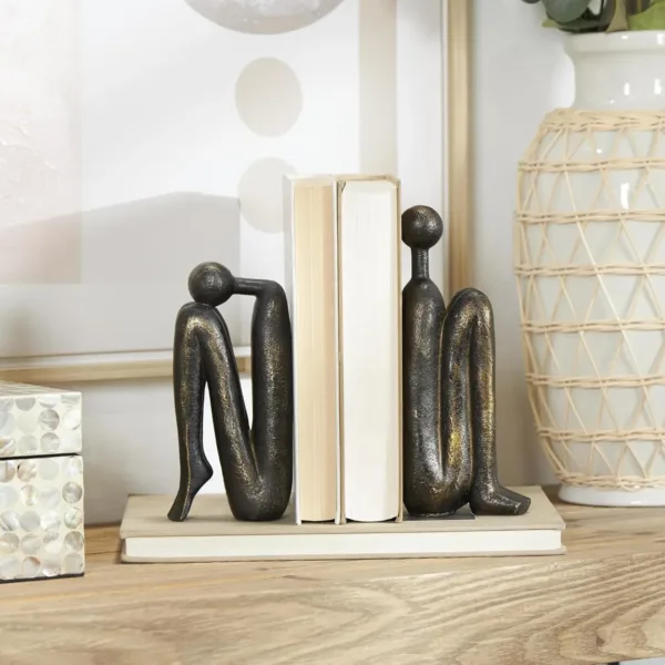 thinker bookends decorative brown 6