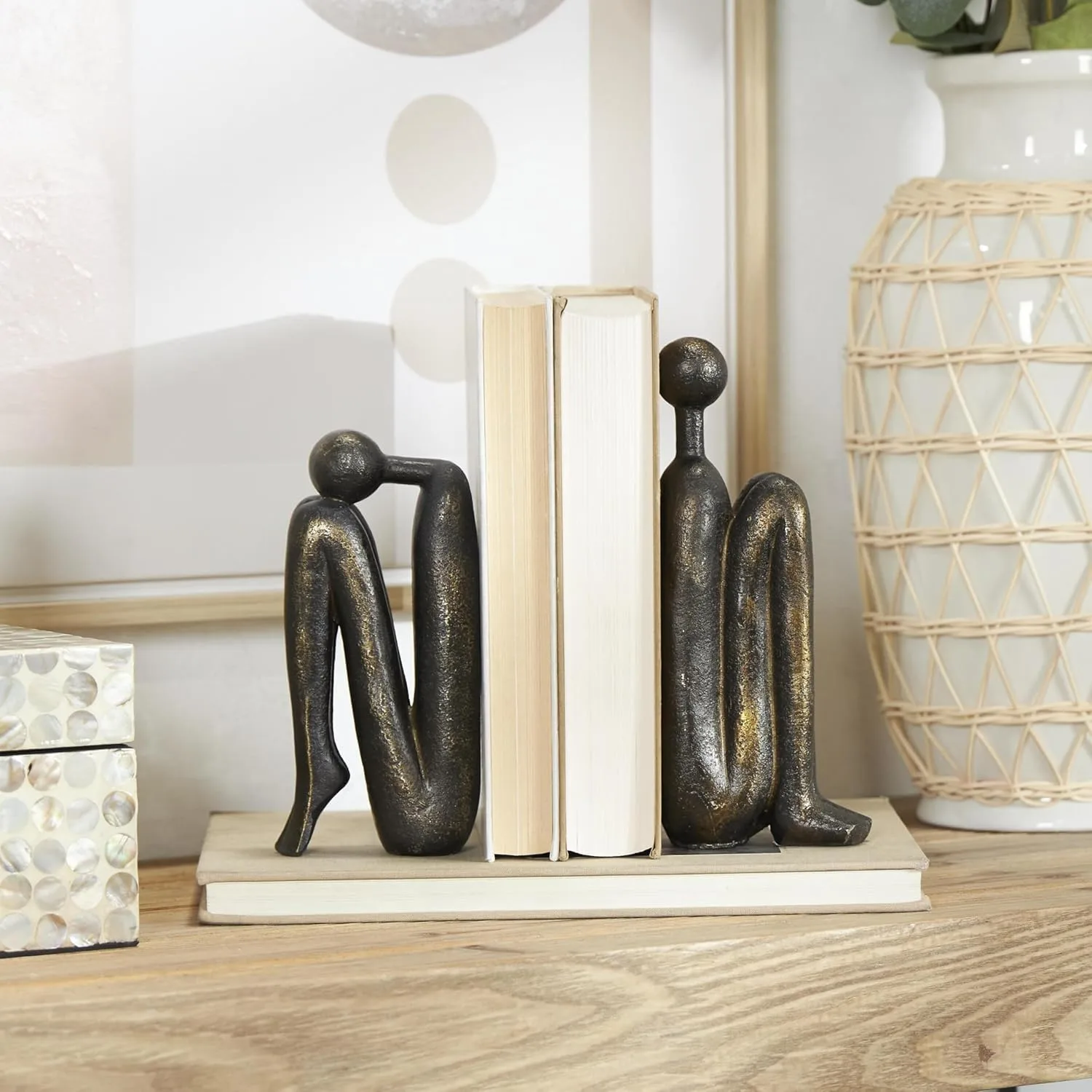 thinker bookends decorative brown 6