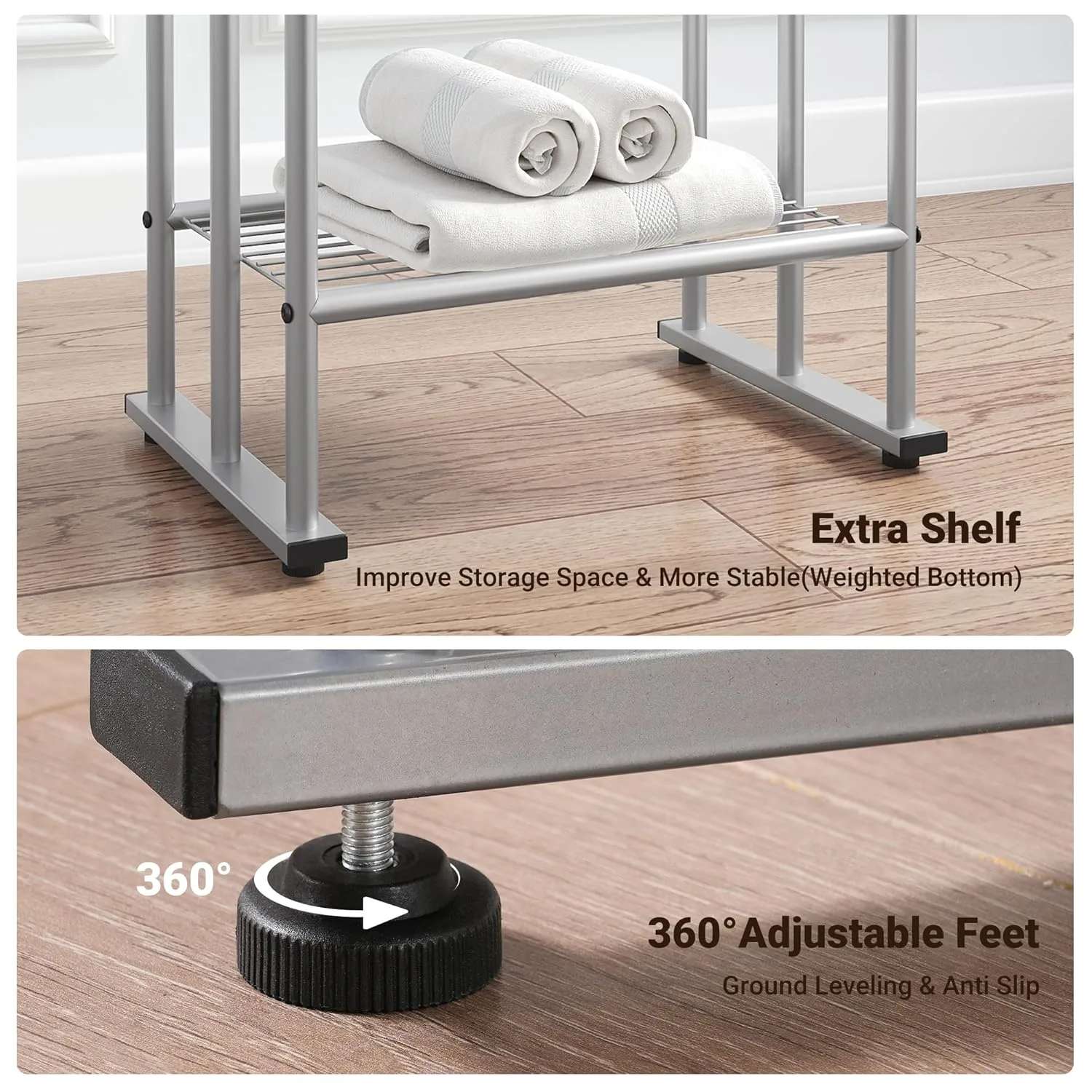 tier towel rack standing 5