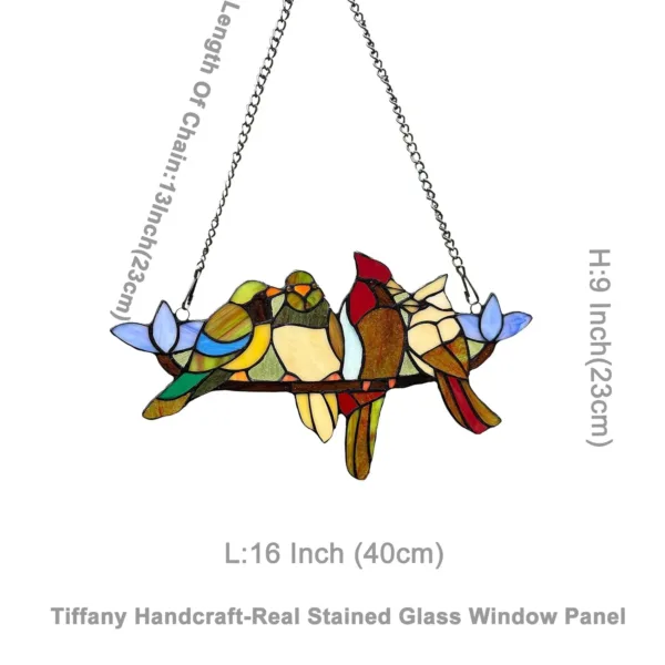 tiffany style bird glass 5