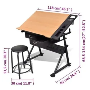 tiltable drawing table 3