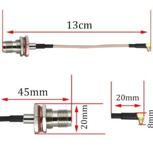 tnc female mmcx cable 4