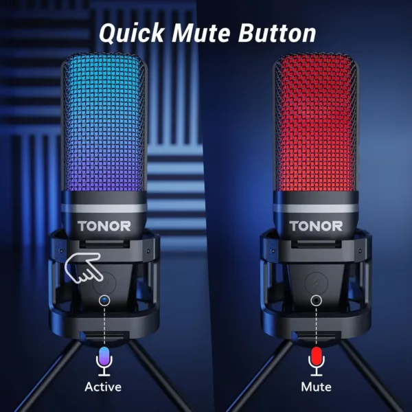 tonor rgb usb microphone 4
