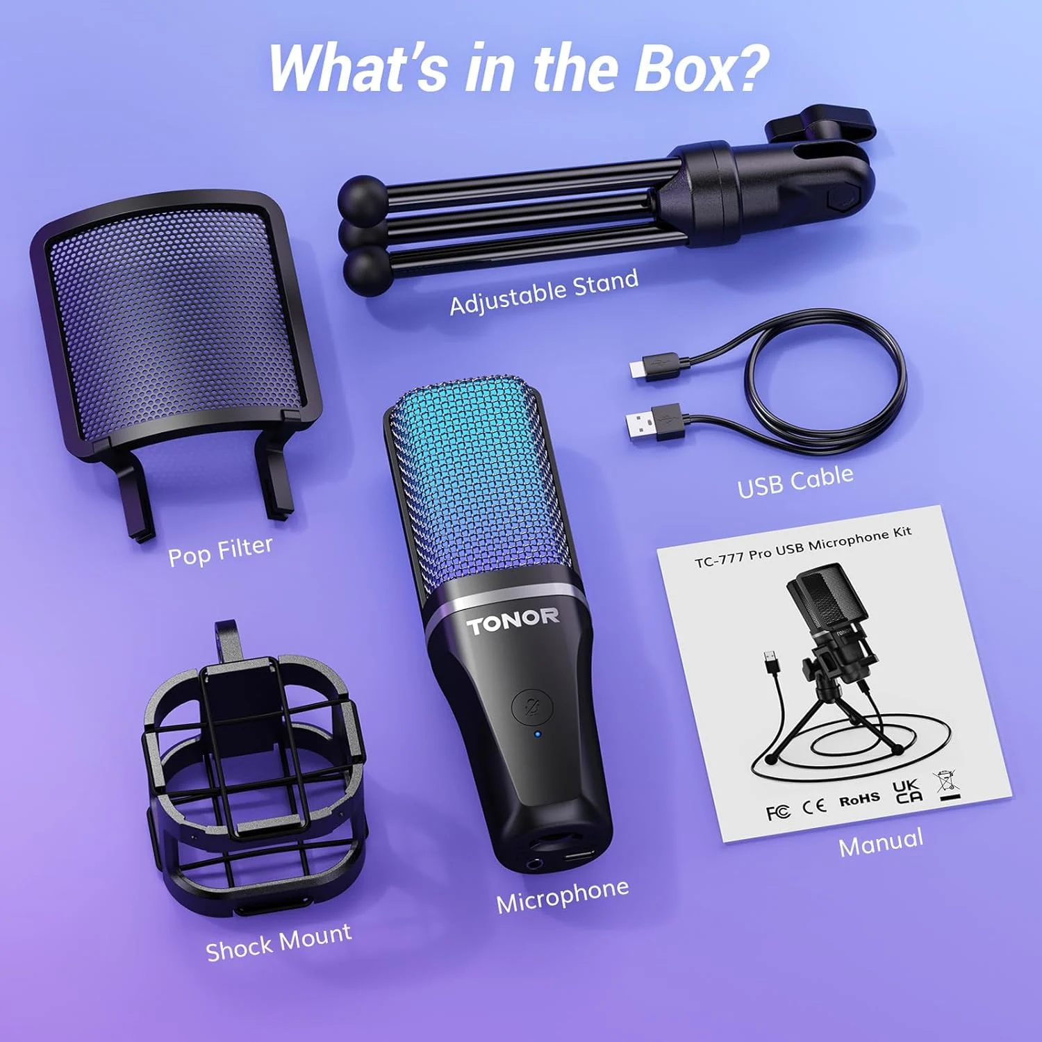 tonor rgb usb microphone 7