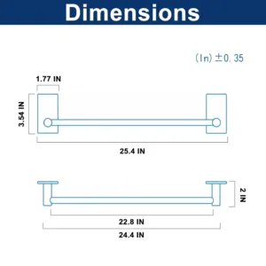 towel bar adhesive steel 2
