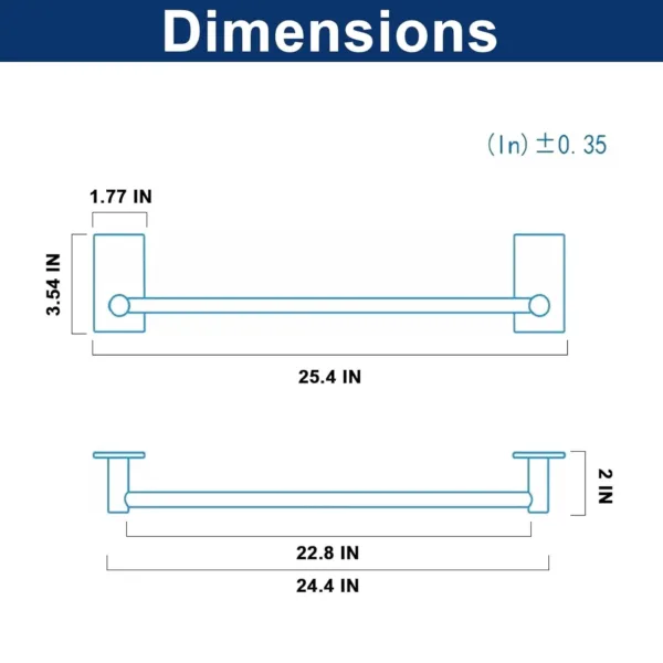 towel bar adhesive steel 2