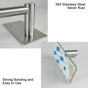towel bar adhesive steel 3