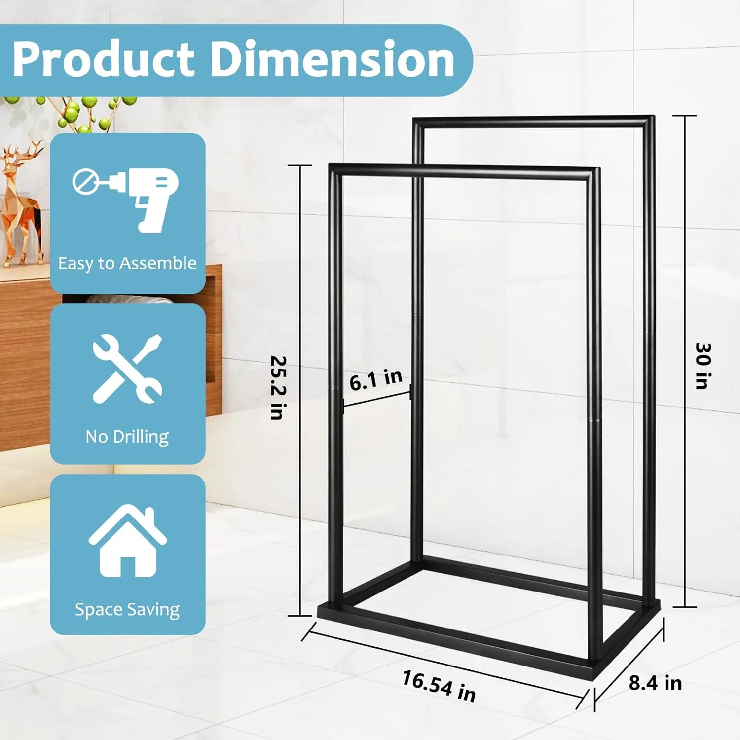 towel rack bathroom free 3