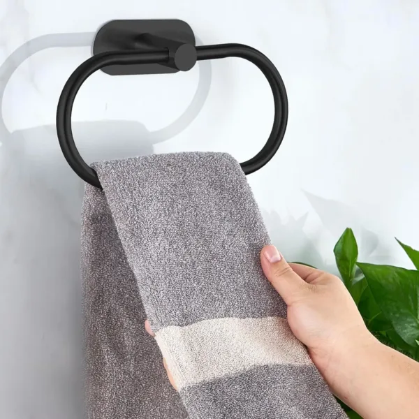 towel ring adhesive black 2