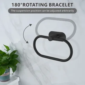 towel ring adhesive black 4