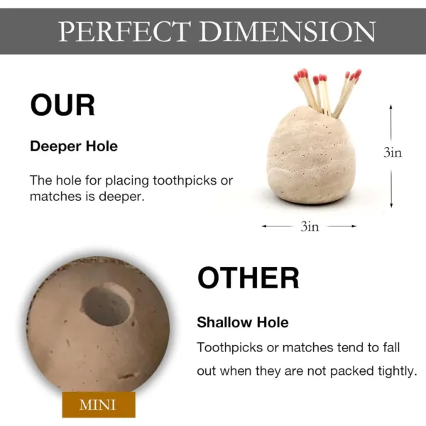 travertine match holder 2