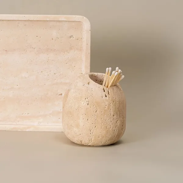 travertine match holder 3