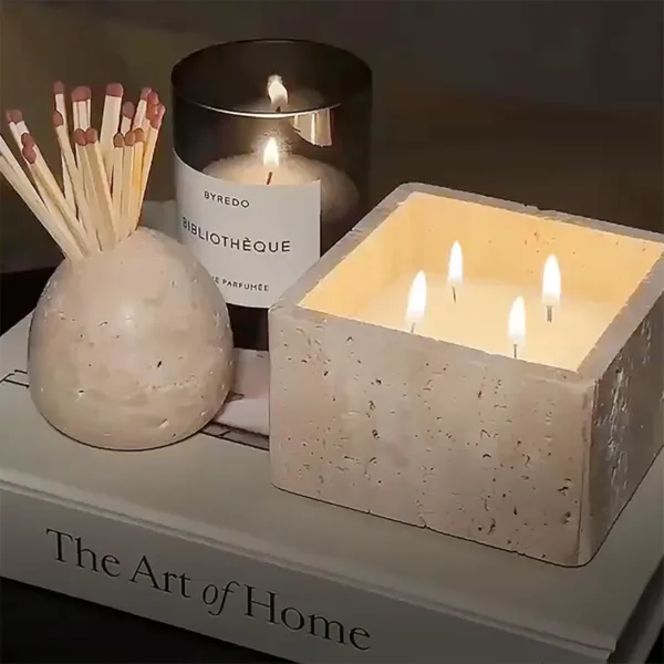 travertine match holder 4