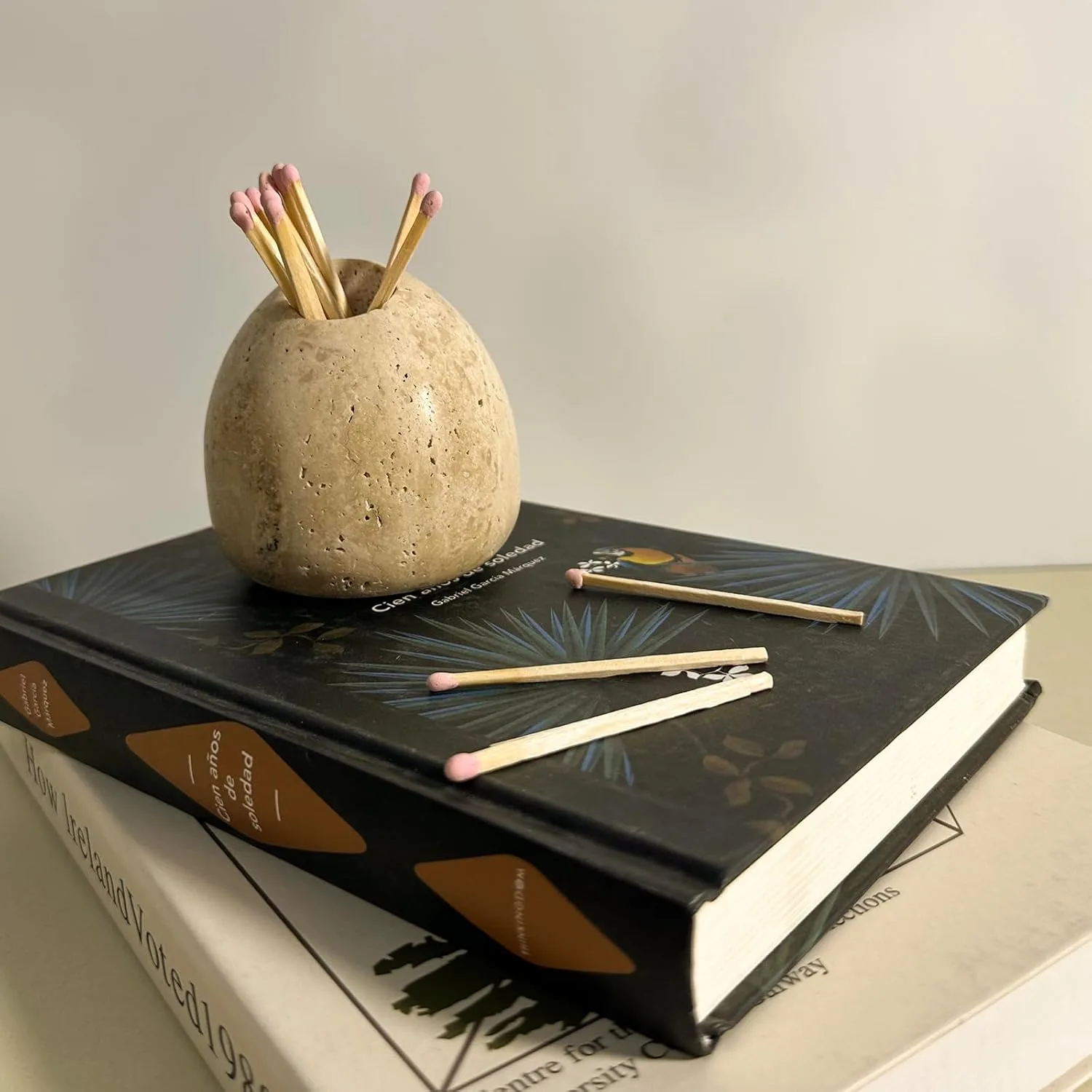 travertine match holder 5