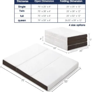 tri folding mattress 2
