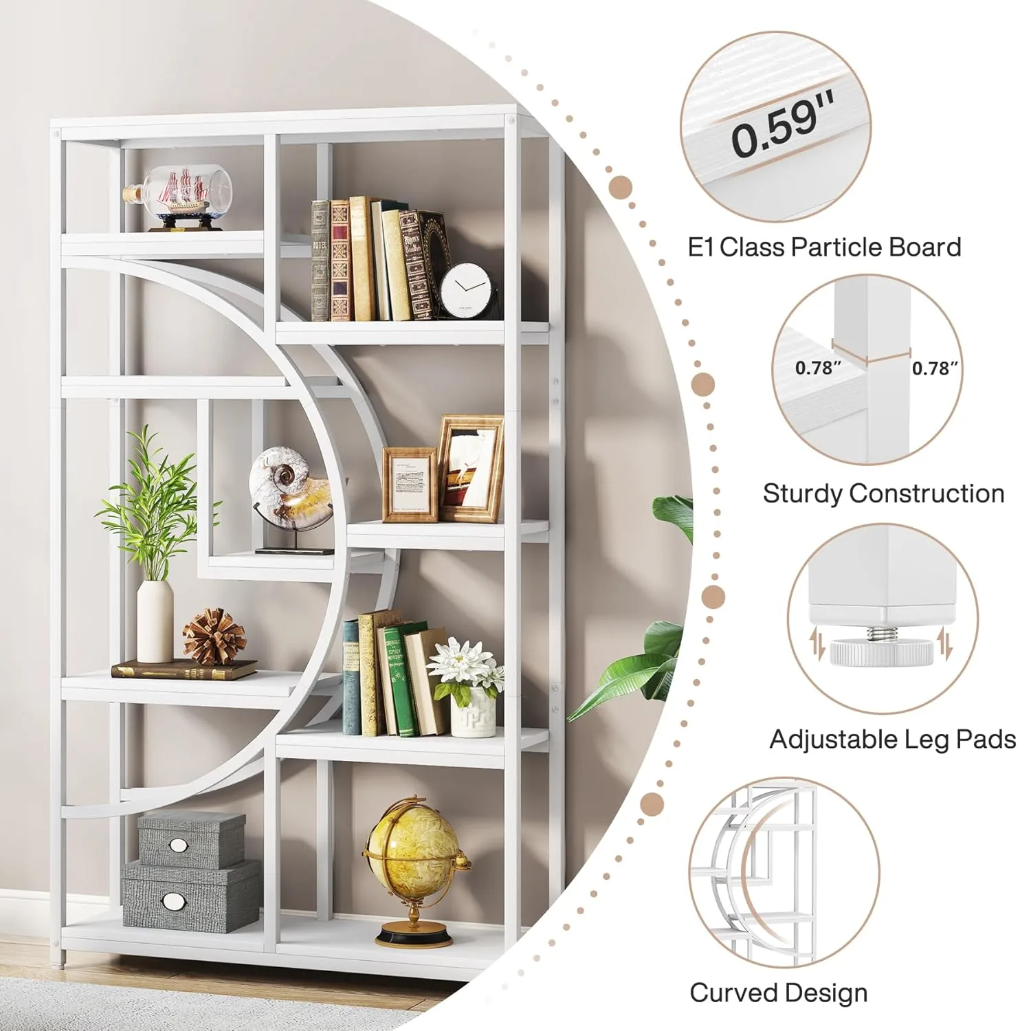 tribesigns bookshelf etagere 7