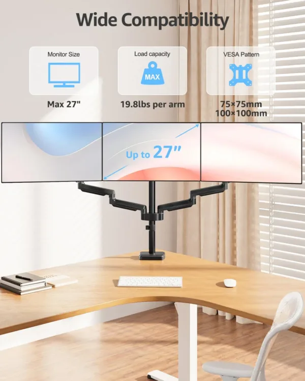 triple monitor stand mount 2