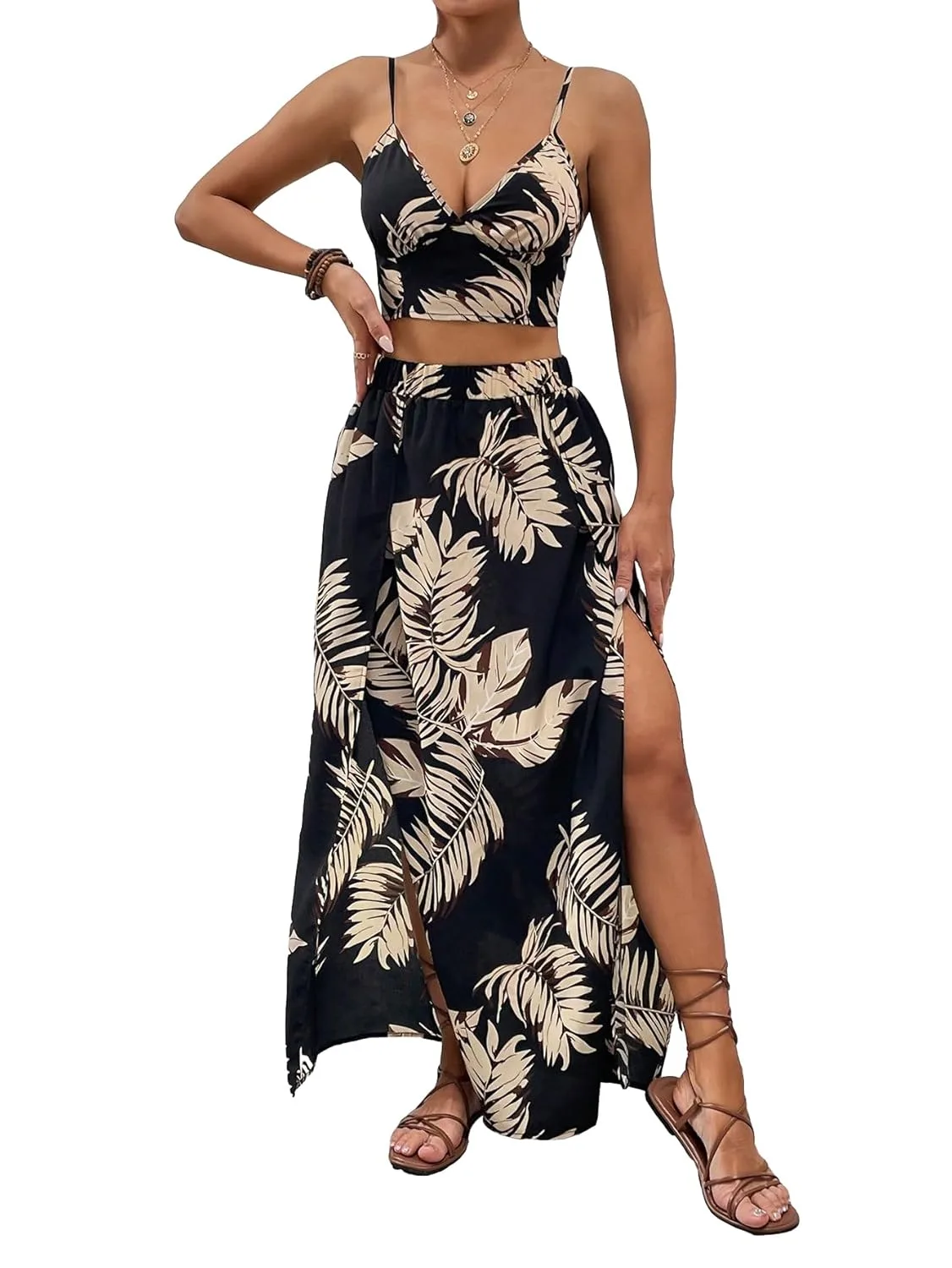 tropical skirt set women 1
