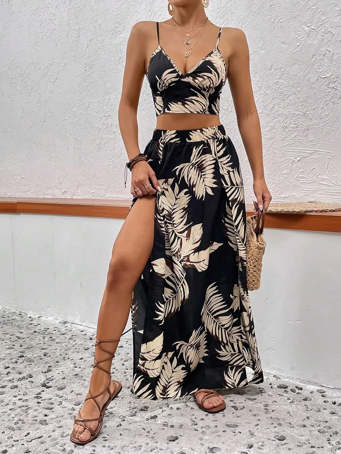 tropical skirt set women 3