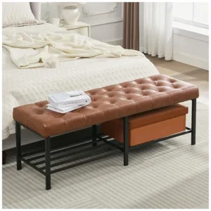 tufted bench shoe storage 1