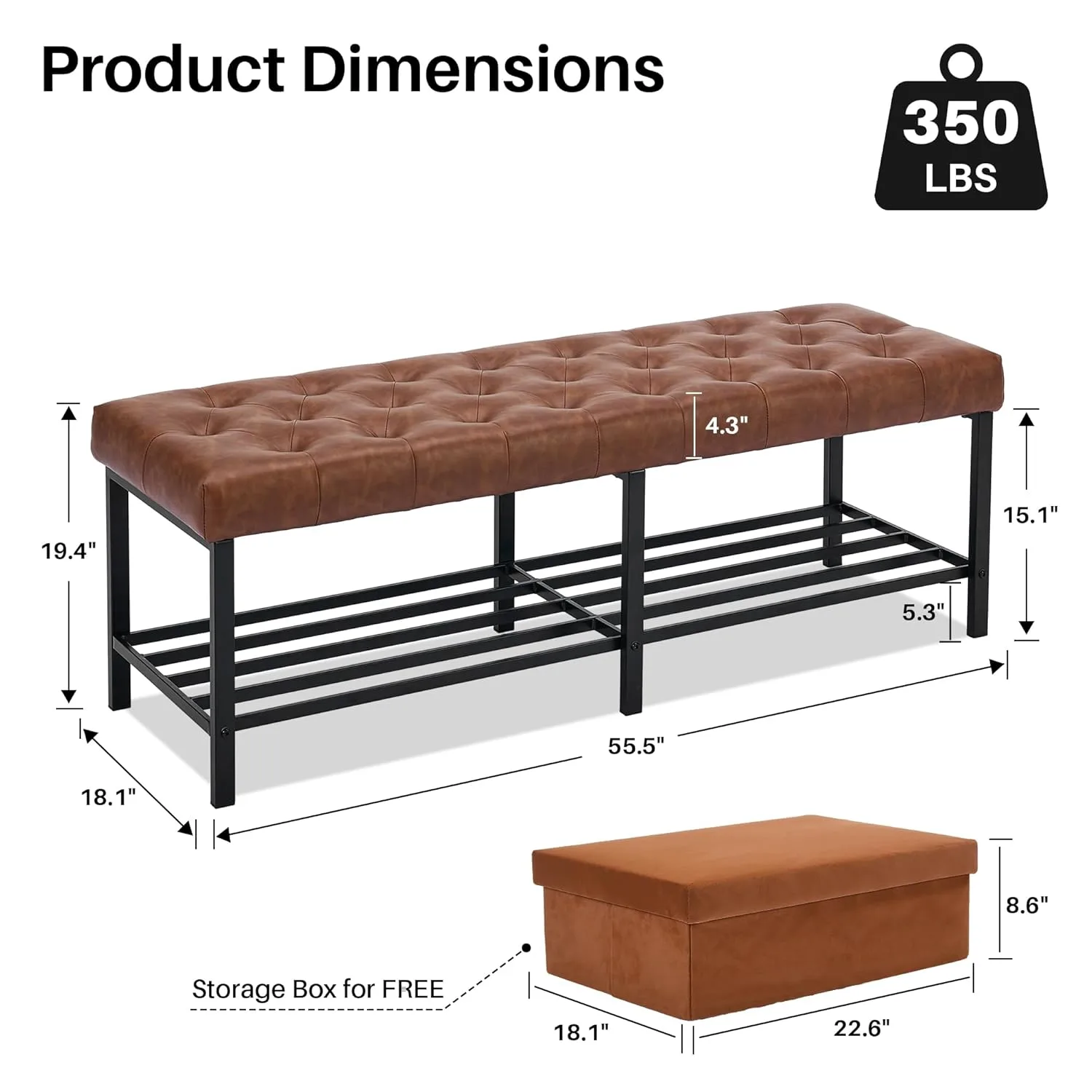 tufted bench shoe storage 2