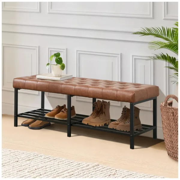 tufted bench shoe storage 7