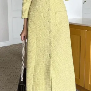 tweed dress long 3