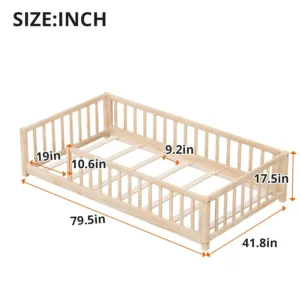 twin floor bed kids 2