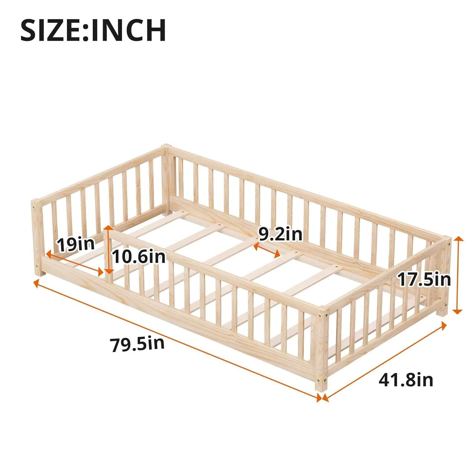 twin floor bed kids 2