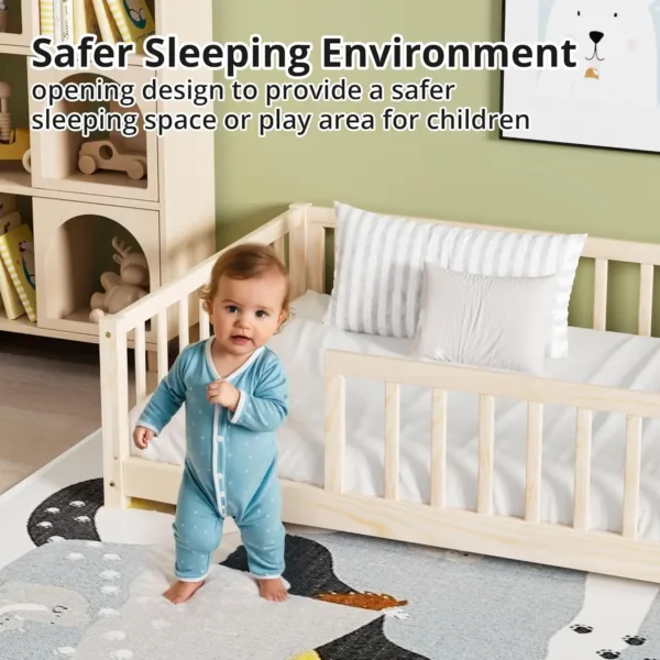 twin floor bed kids 4