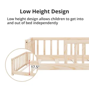 twin floor bed kids 5