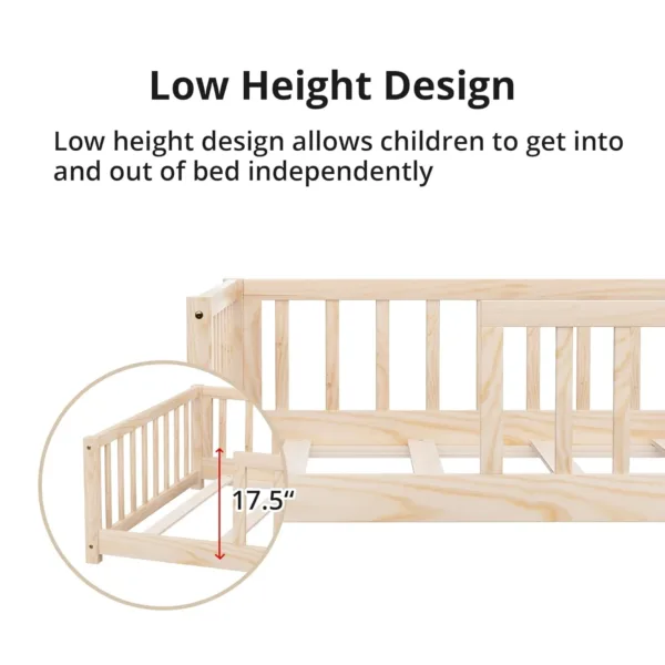 twin floor bed kids 5