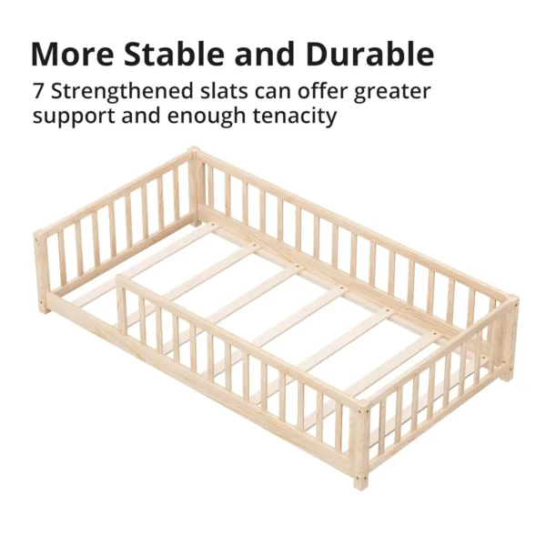 twin floor bed kids 6