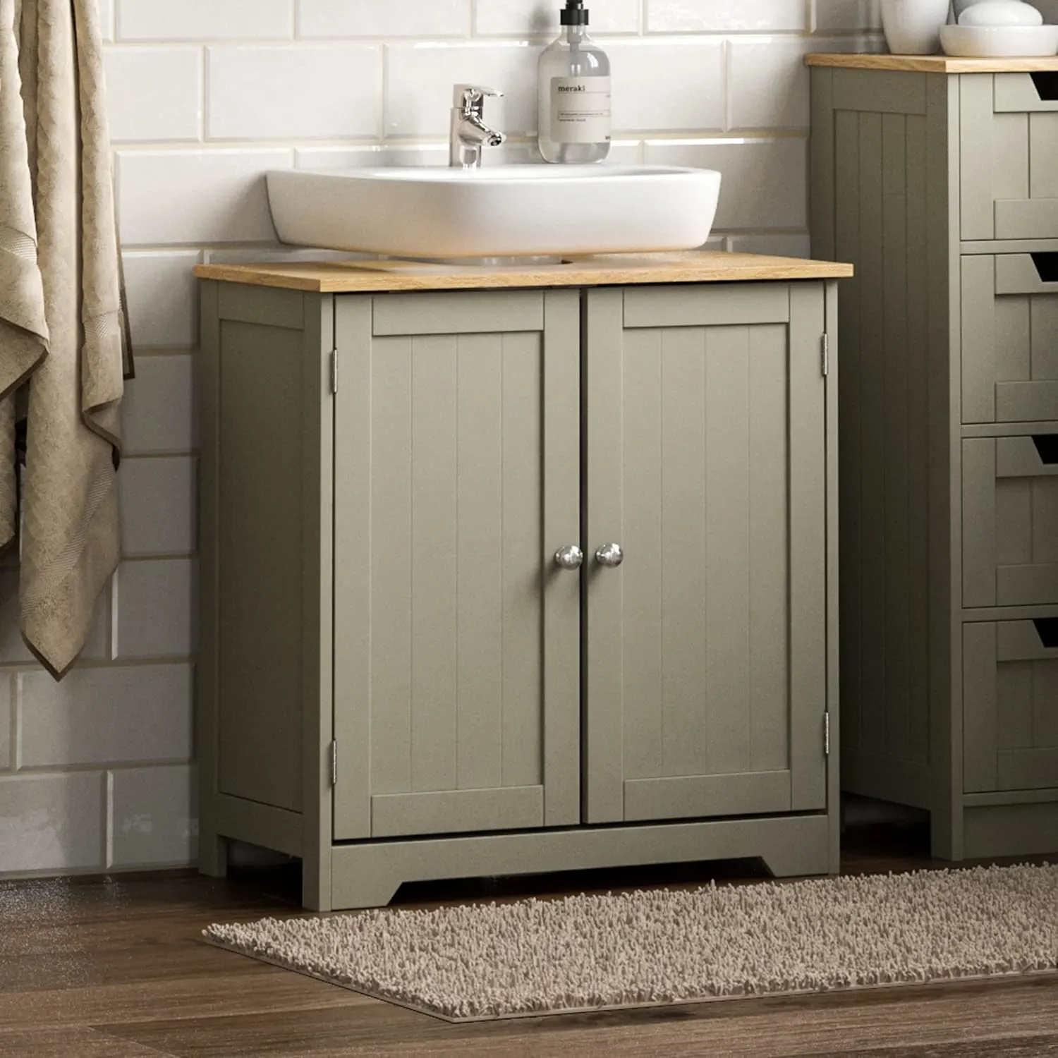 under sink cabinet grey 1