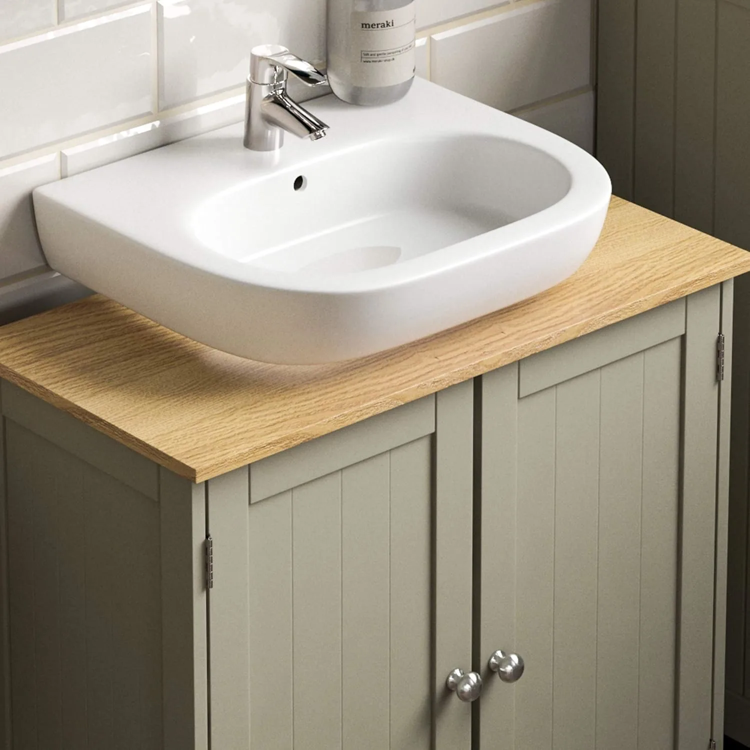 under sink cabinet grey 4