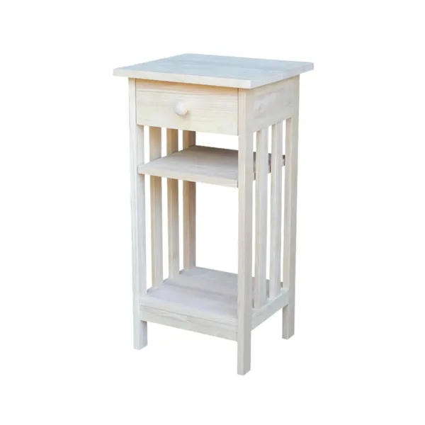 unfinished wood telephone stand 1