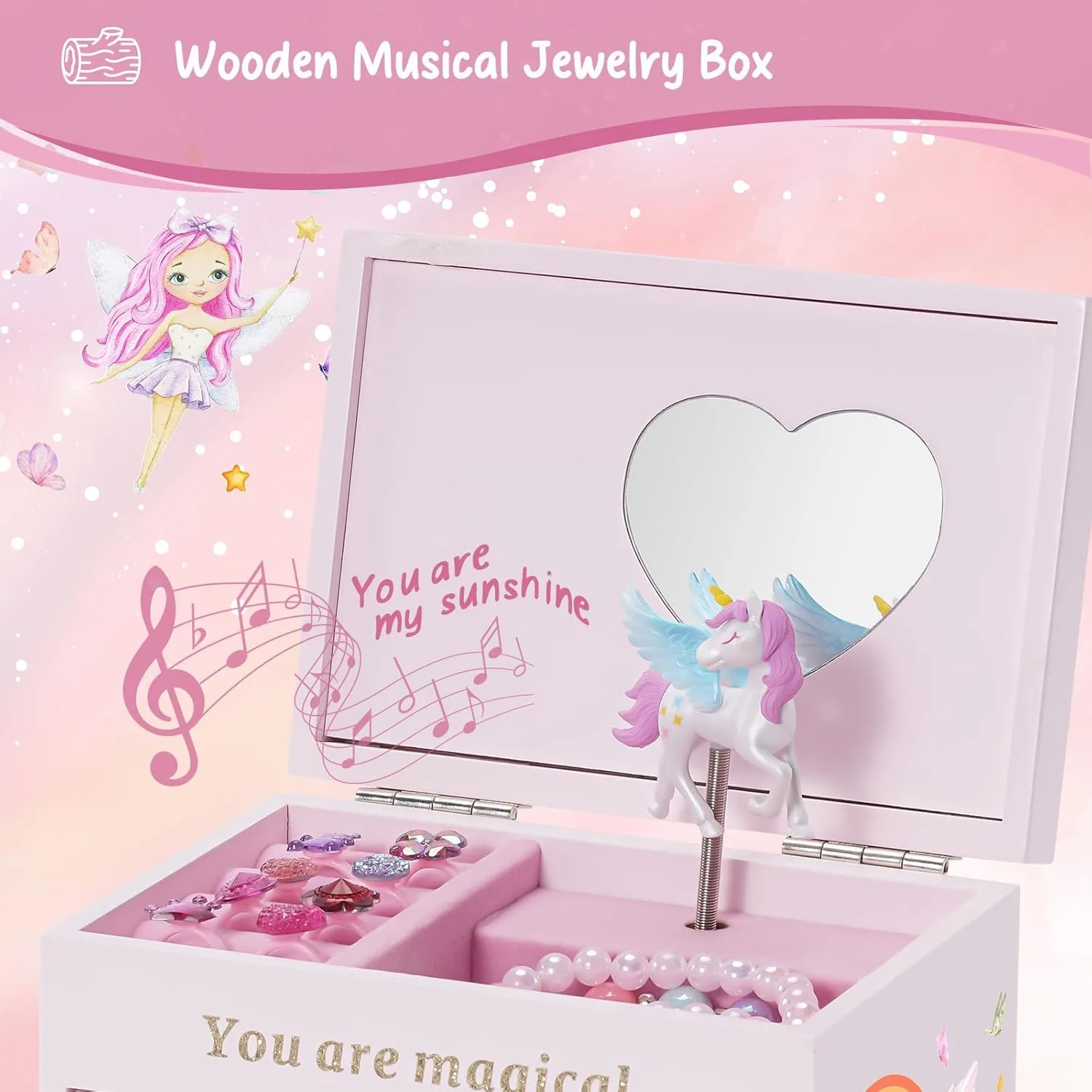 unicorn jewelry box girls 3