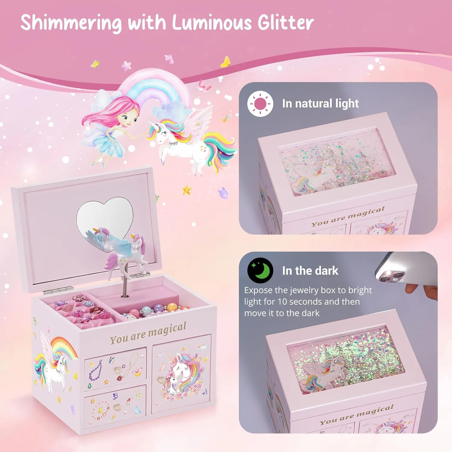 unicorn jewelry box girls 5