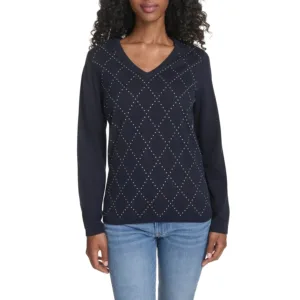v neck cotton sweater 1
