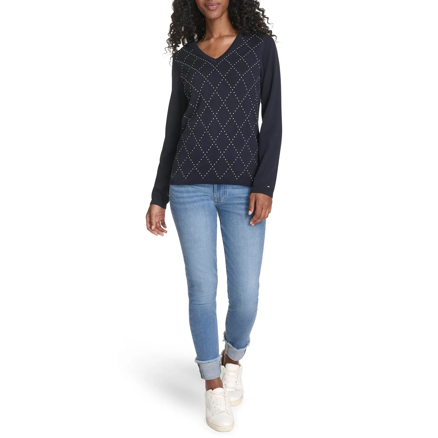 v neck cotton sweater 2