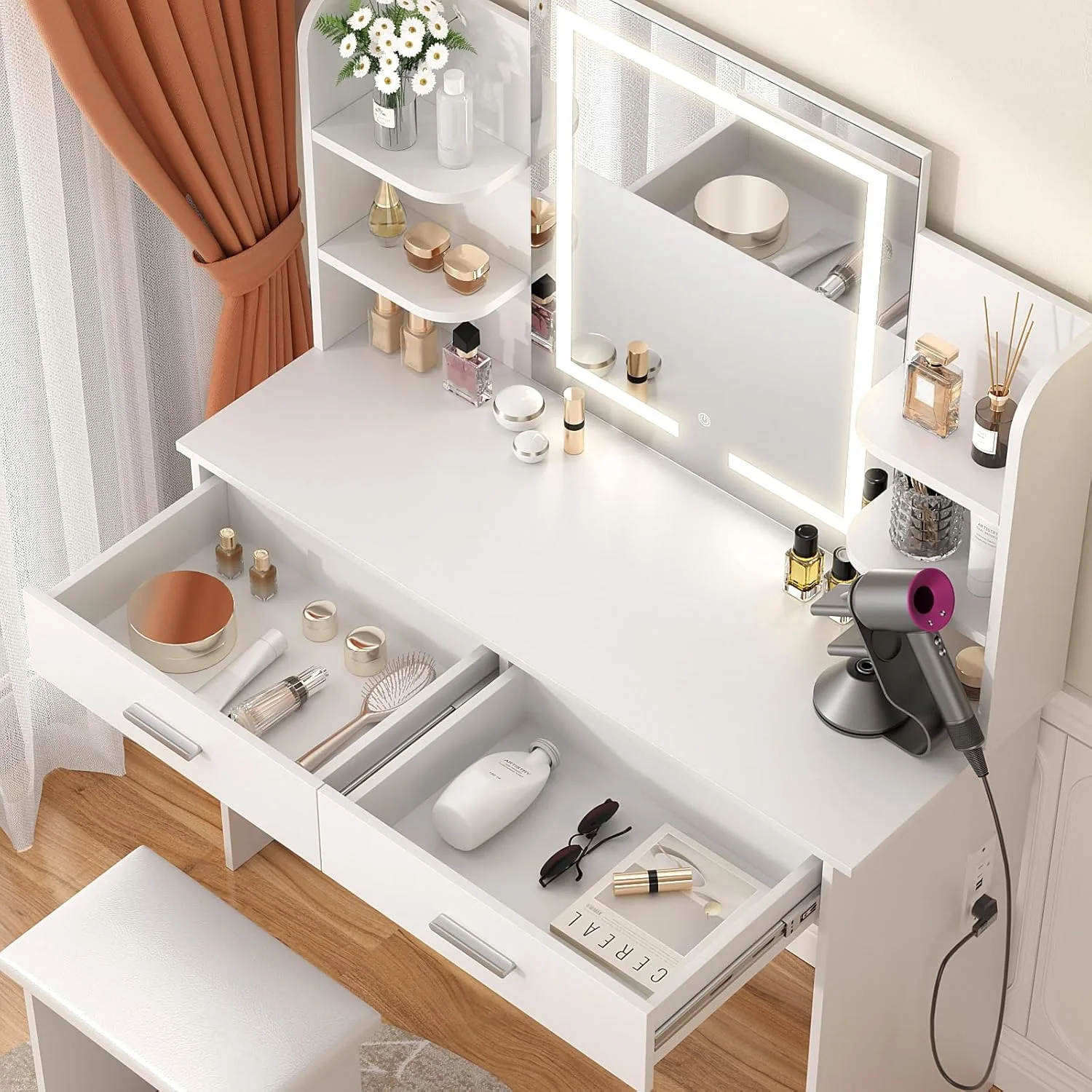 vanity desk led mirror 4