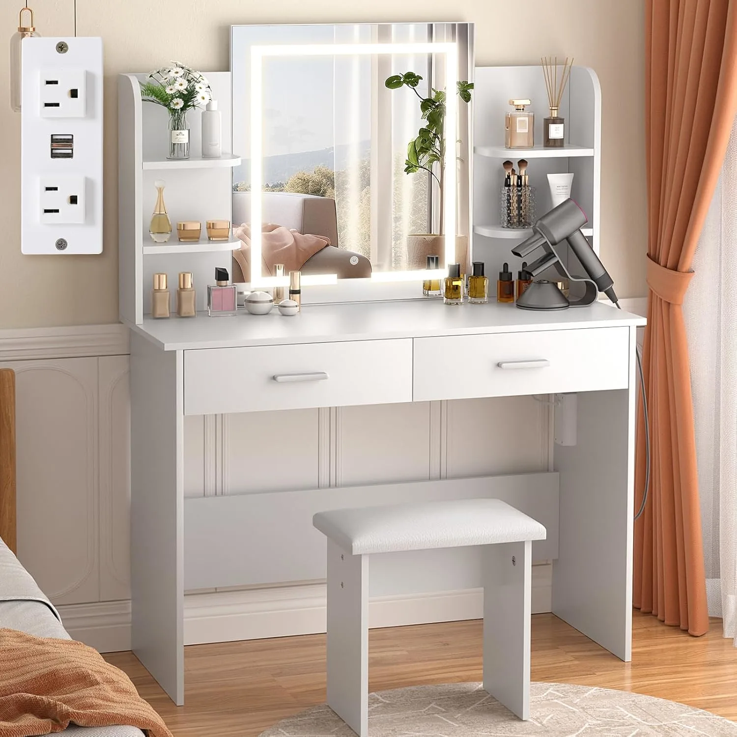 vanity desk led mirror 6