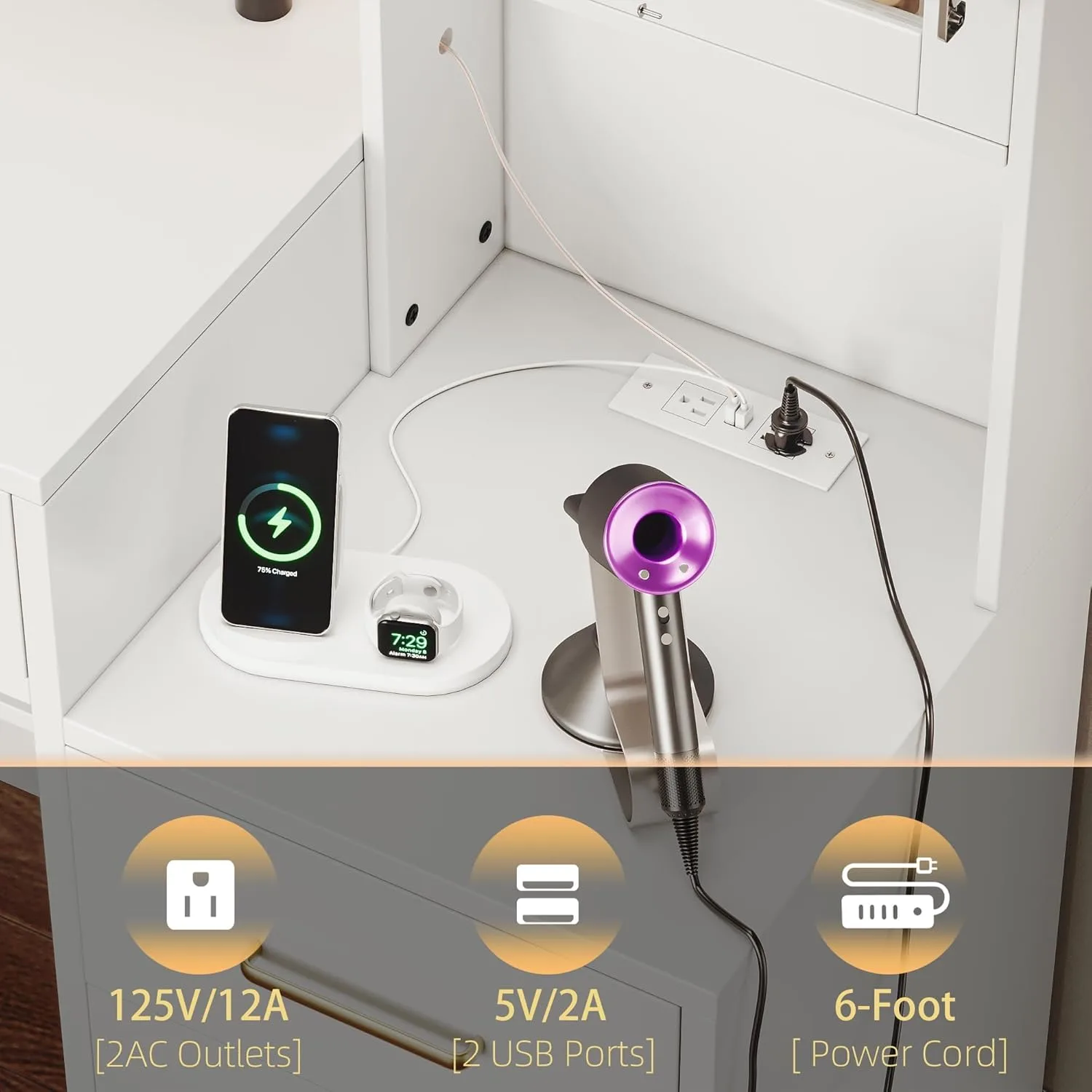 vanity desk lighted mirror 5