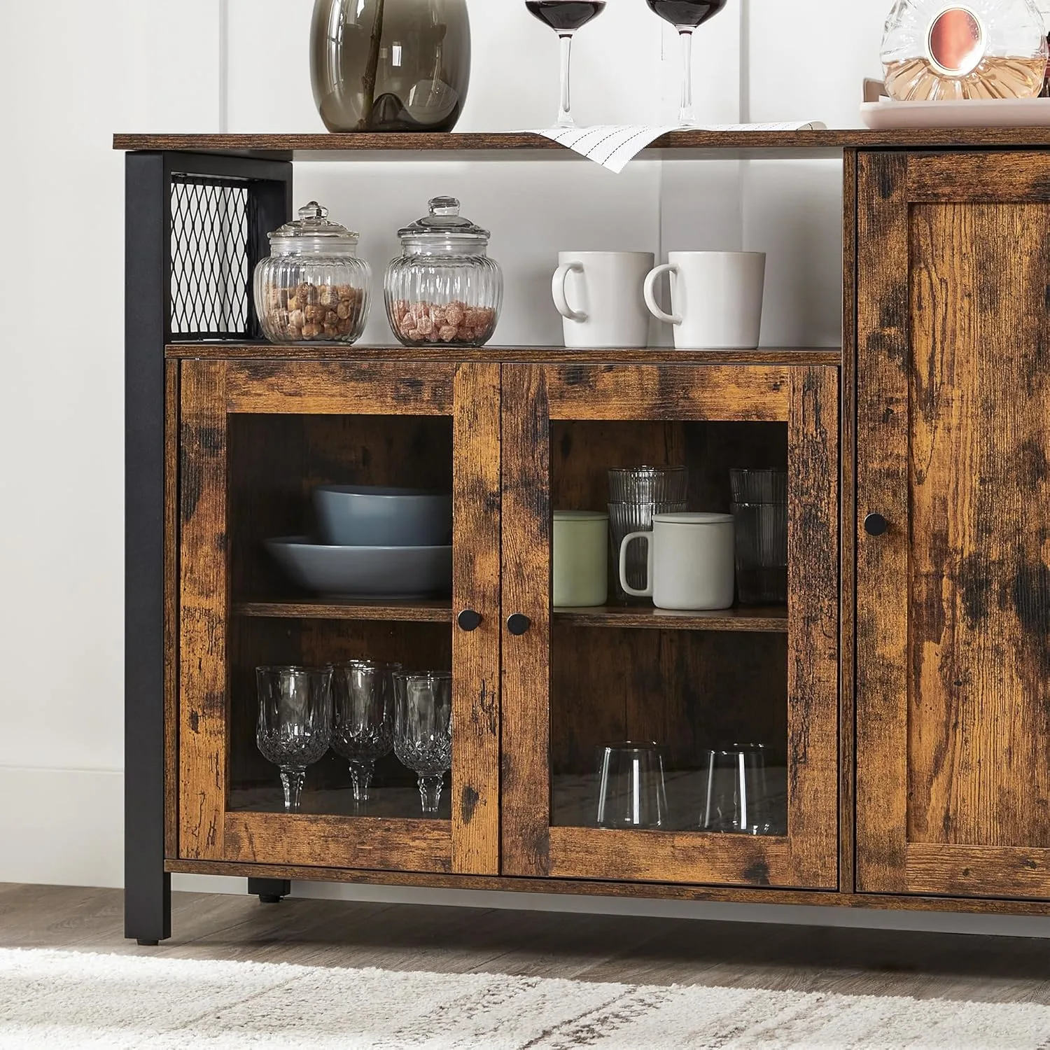 vasagle sideboard kitchen cabinet 7