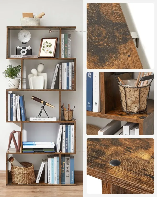 vasagle zigzag bookshelf 7