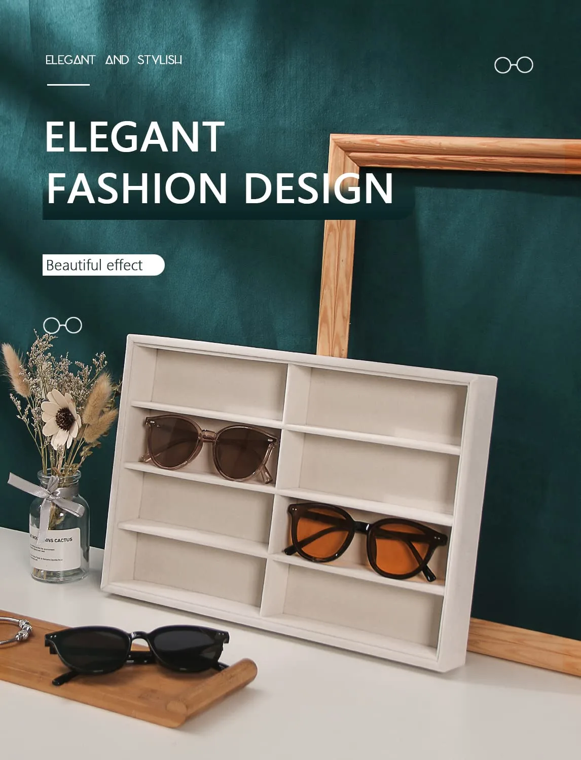 velvet glasses tray 6